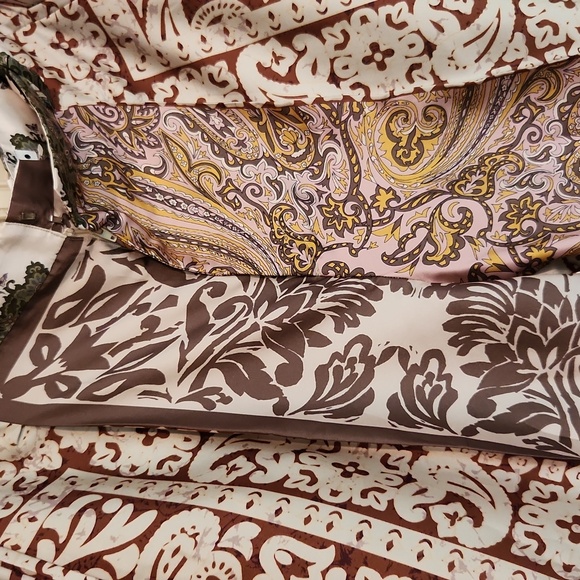 Zara Multicolor Patchwork Wide-Leg Pants - Picture 2 of 7